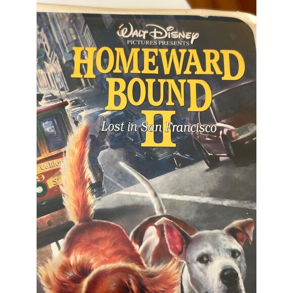 Vtg Walt Disney Homeward Bound II Lost San Francisco VHS Clamshell Case Estate - Picture 2 of 4